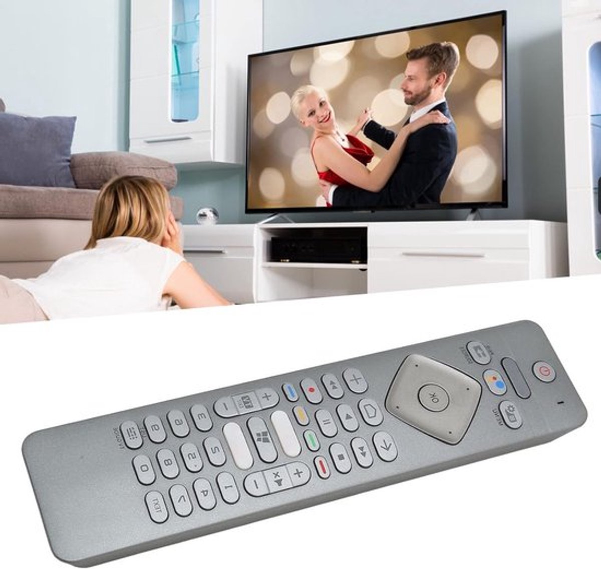 Vervanging afstandsbediening voor 4K UHD LED Smart TV met voice control - Compatibel met diverse modellen