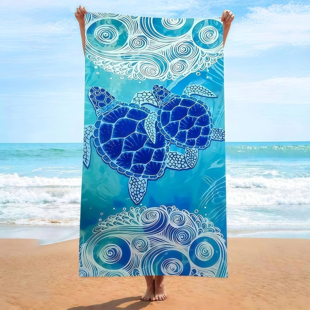 SnelShoppen - Grote Strandhanddoek voor Vrouwen, Microvezel Stranddeken 180 x 80 cm, Lichtgewicht en Sneldrogend, Zandvrij Badhanddoek voor Strand, Gy