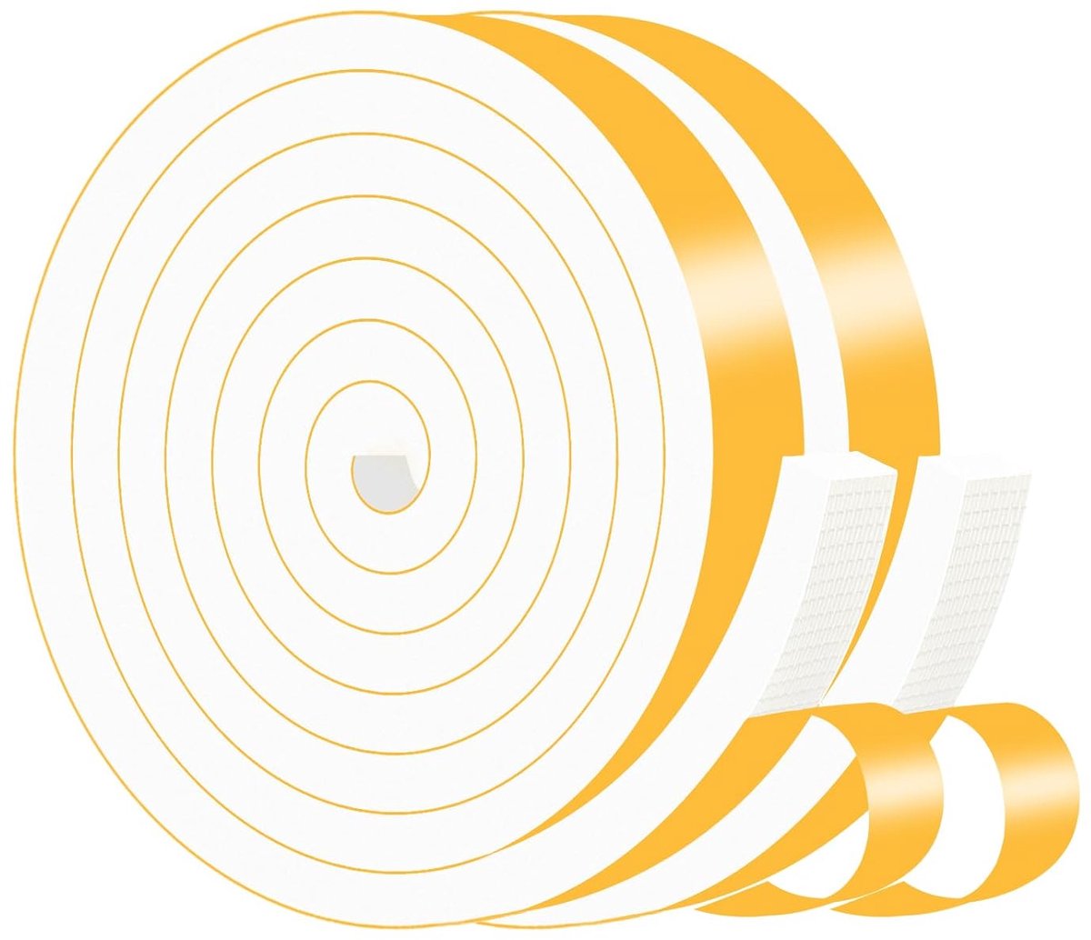 SnelShoppen - Sealing Tape Zelfklevend voor Ramen en Deuren, Isolatie Tape 25 mm x 10 mm x 4 m, Wit, Voor Airconditioning en Verduurzaming