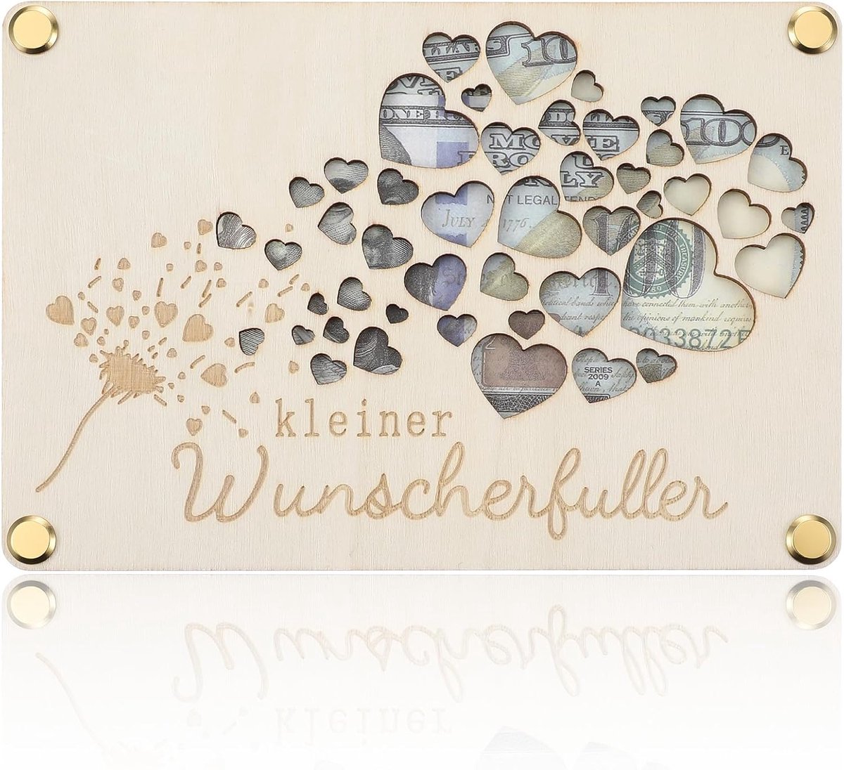 SnelShoppen - Houten Geld Cadeau voor Verjaardag, Creatieve Wensen, Feestelijke Geschenken, DIY Gelukkige Momenten, Trouwen, Kerst, Verassingen, Uniek