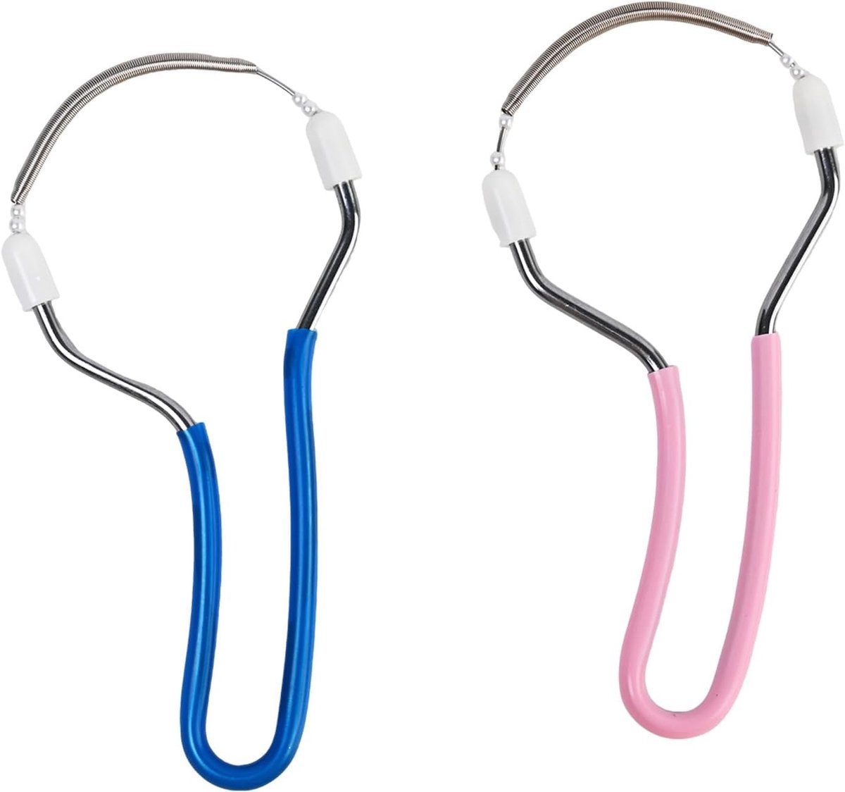 SnelShoppen - Facial Hair Remover Set van 2 - Vrouwelijke Gezichts Epileerder en Spring Epilator - Handmatige Draagbare Haarverwijderaar voor Voorhoof