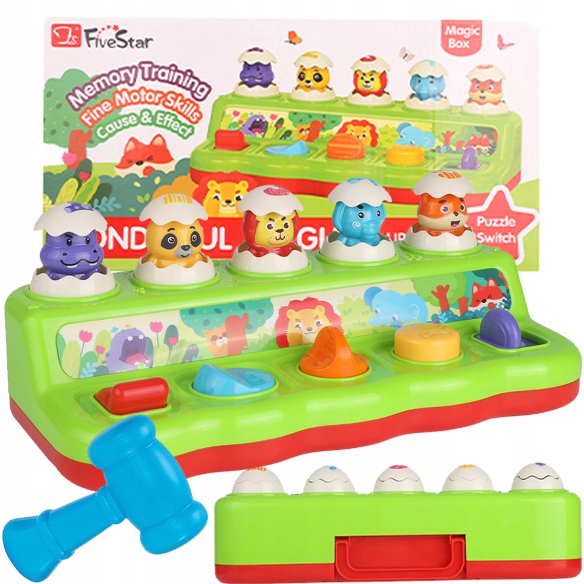 Muzikale Pop Up Speelgoed - Interactief Babyspeelgoed - Speelgoed voor Vroege Educatie - Licht en Geluid - 2 Speelopties - Voor Leren & Ontwikkeling - Cadeau voor Peuters