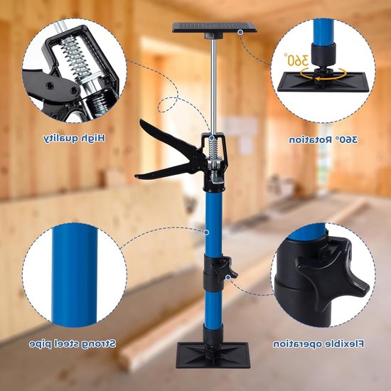 Telescopische steunstang - 30-59 cm instelbaar - draagkracht 40 kg per stuk - antislip en stabiel - Voor wandkastmontage — afbeelding 3
