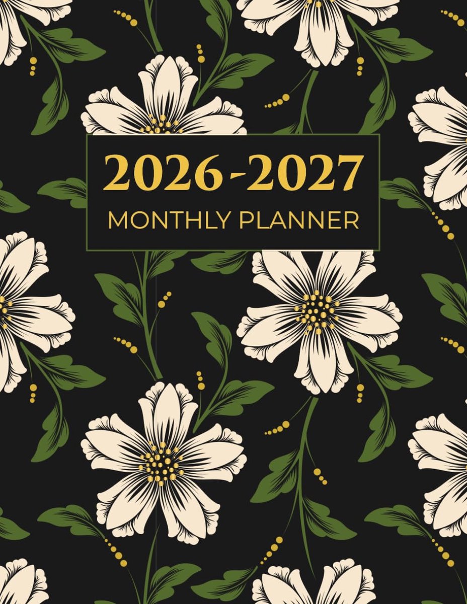 SnelShoppen - 2026-2027 Maandplanner - Twee Jaar Planner met Inspirerende Citaten, Bloemige Kaft, A5 Formaat, Perfect voor Organisatie en Planning