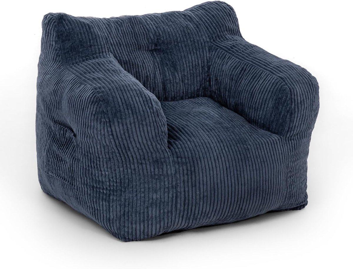 SnelShoppen - Ergonomische Zitzak Stoel met Vulling - Moderne Bean Bag Chair met Draaghandvat - Perfect voor Woonkamer, Slaapkamer, Speelkamer - Ademe
