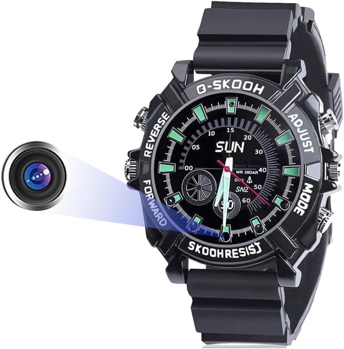SnelShoppen - Spy Polshorloge Verborgen Mini Camera - Draagbare HD 1080P Geheime Video Camera met 32G Geheugen - Elegant Ontwerp voor Veiligheid en Be