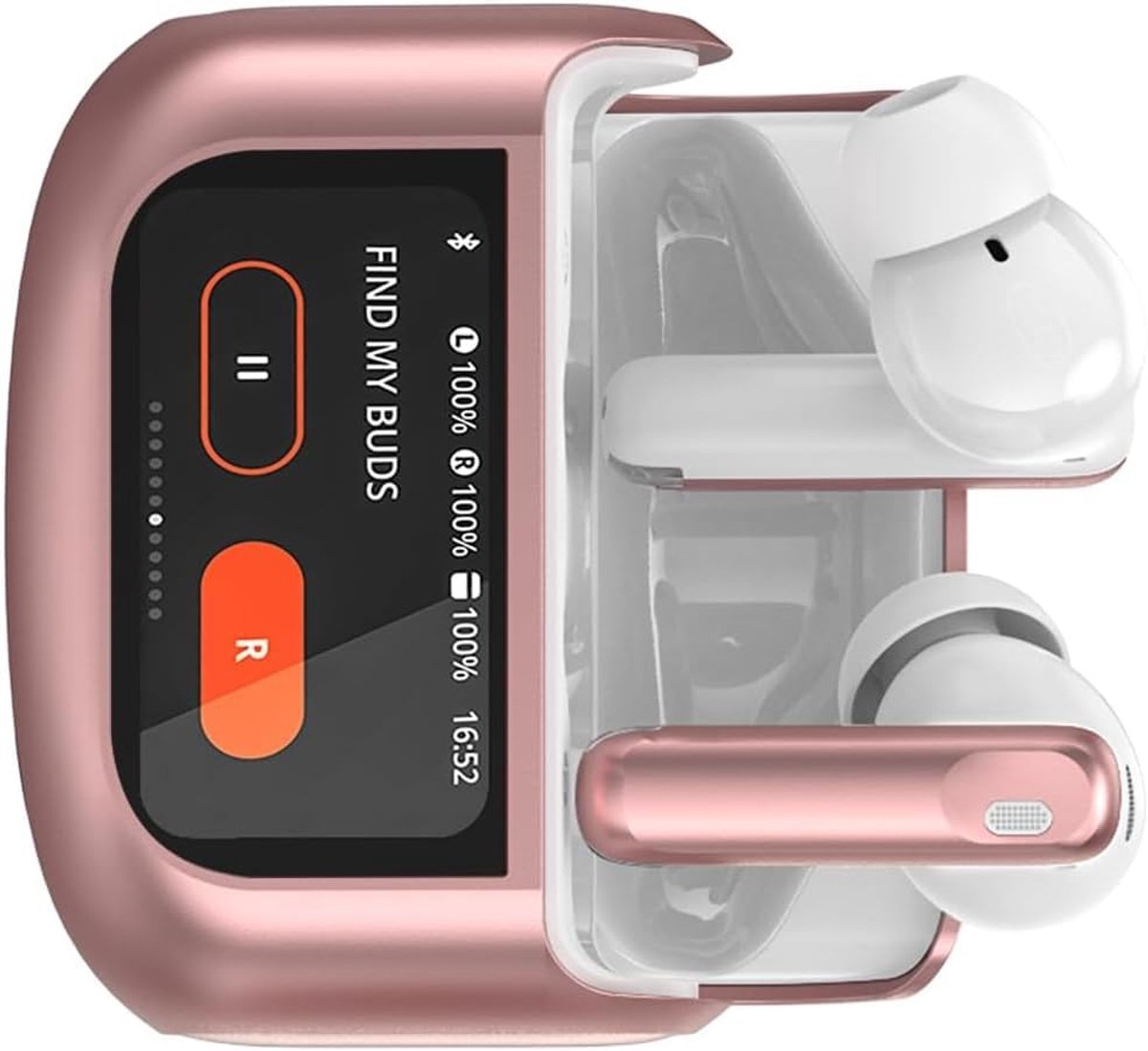 SnelShoppen - Draadloze Bluetooth 5.4 In-Ear Hoofdtelefoon met ANC + ENC Ruisonderdrukking, Rose, Ideaal voor Muziek, Oproepen en Sport