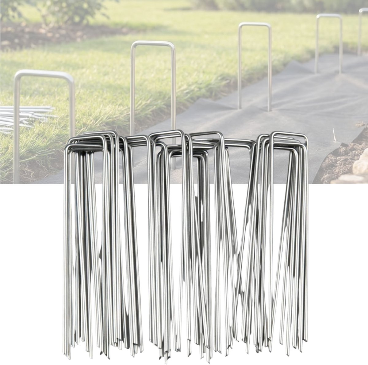 CLVP® Gronddoekpennen - Worteldoek Pennen - Zilver
