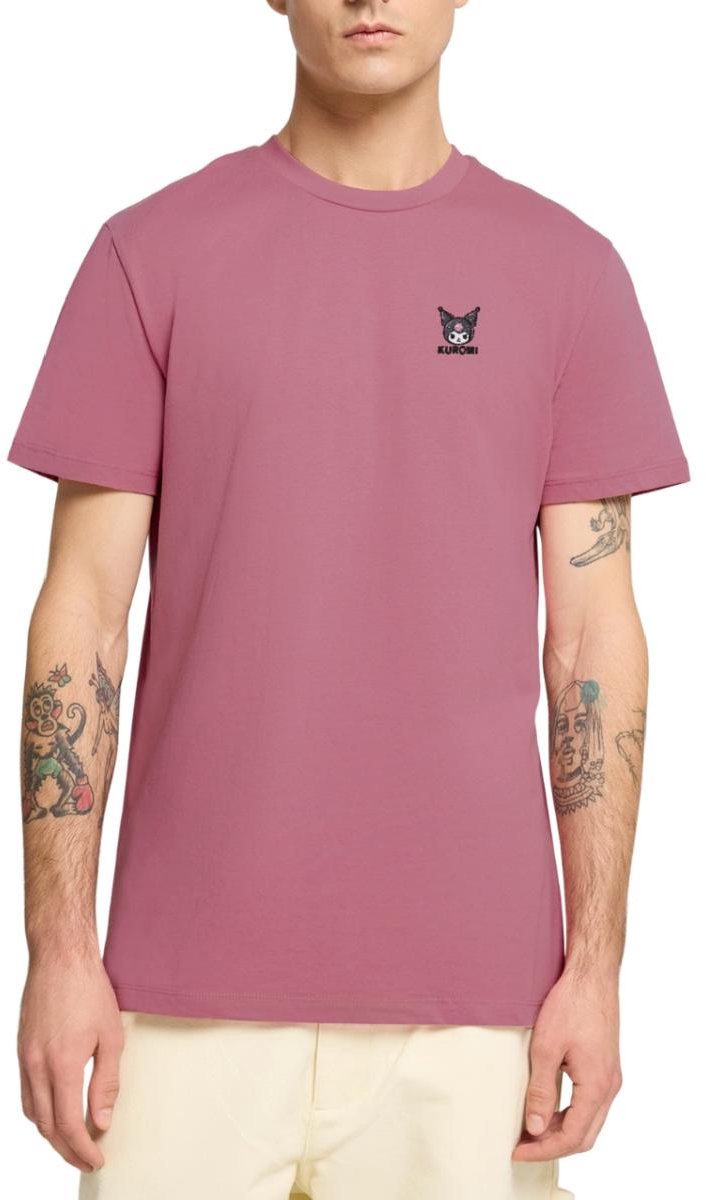 Kuromi Geborduurd Portret Premium T Shirt Heren