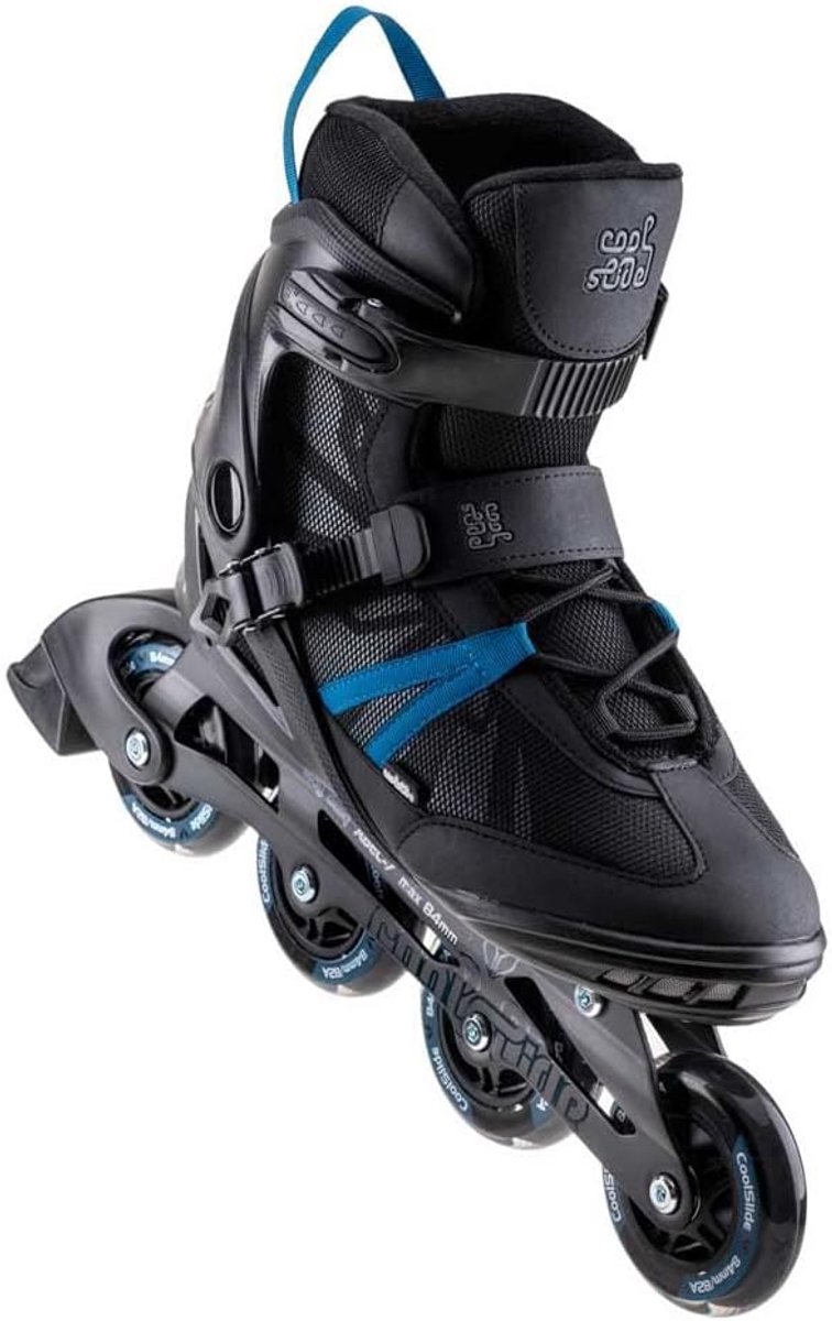 Rolschaatsen Heren - Inline Skates - Stedelijk Transport - Aluminium Frame - 44 EU - Zwart Blauw