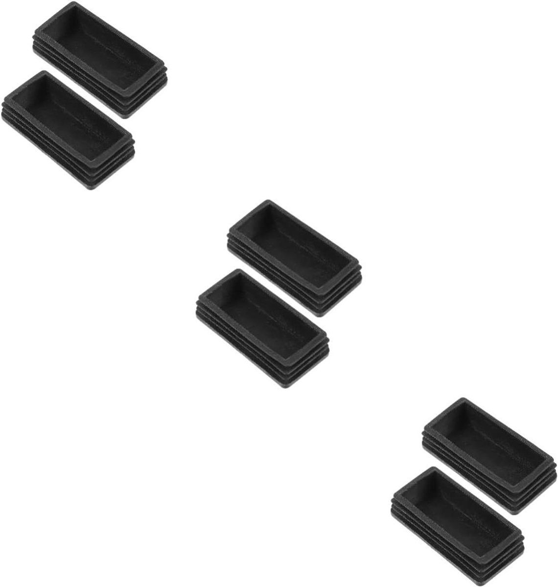 Ladder Voetbeschermers - Ladderdoppen Stoelpoten - Stabiliteit Vergroten - Verdikt Rubber Materiaal - 5x2.5x1.3CM - Zwart
