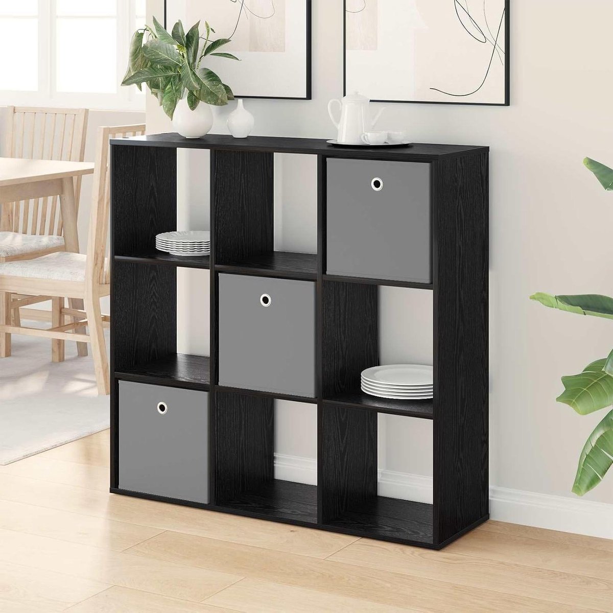 Modern Dressoir - Commode Kast - Woonkamer Organiseren - Zwart Eikenlook - 102 x 31 x 995 cm - Zwart