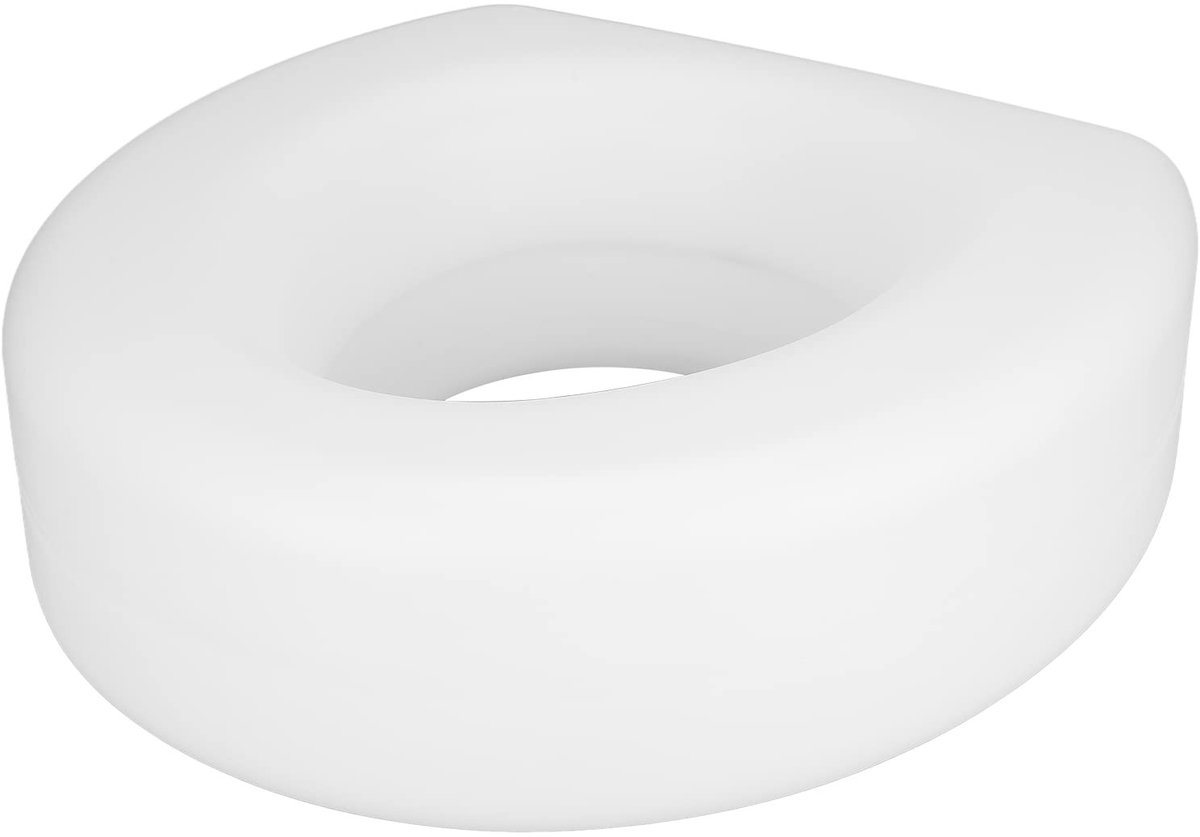 Dailygoods- Toiletbrilverhoger 10 cm - Eenvoudige Verhoogde Toiletbril - Antislip - Voor Ouderen - Gehandicapte Gebruikers - Wit - Toiletverhoger