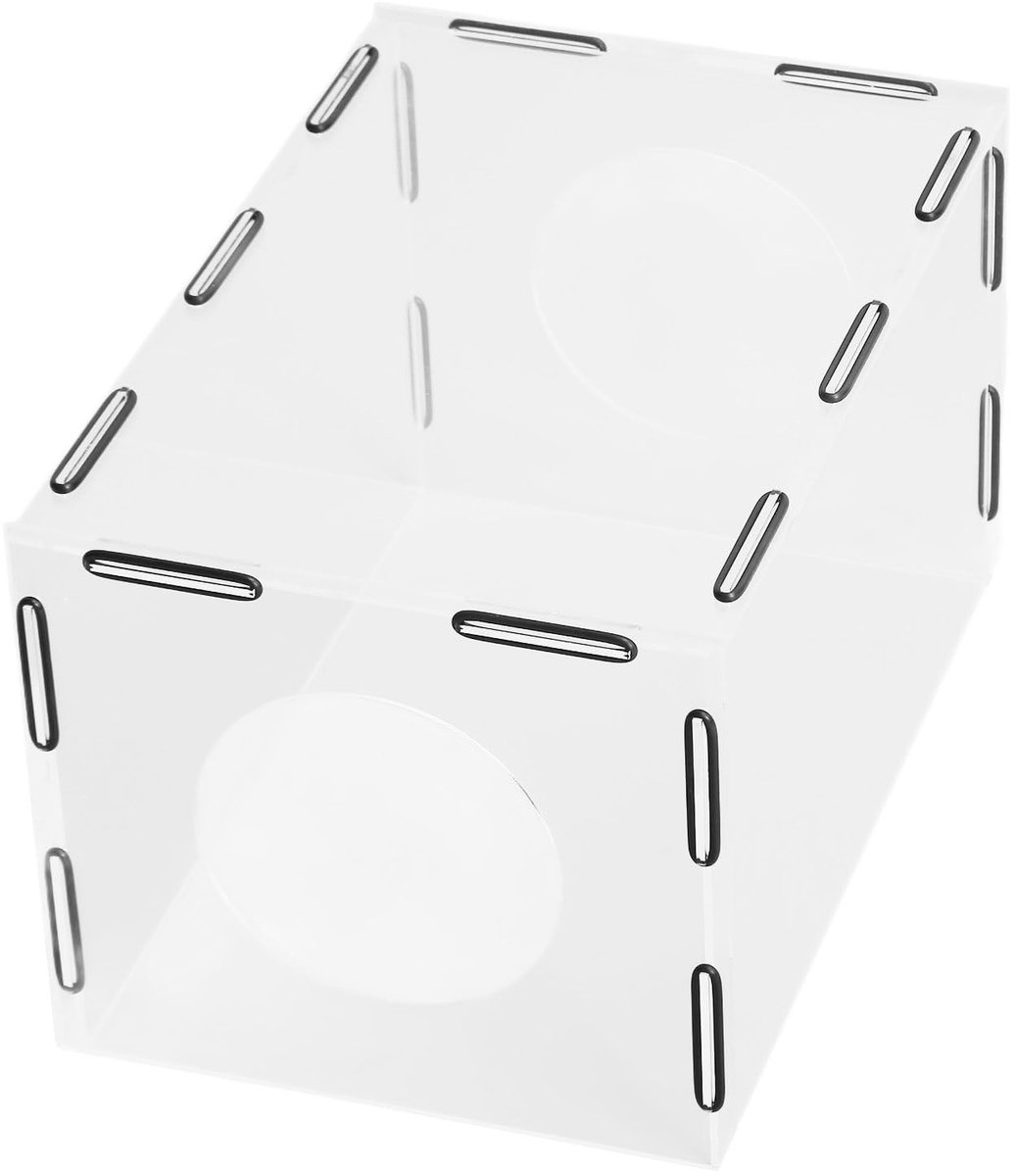 Dailygoods- Stofbox Zeer Transparant Acryl - Gesloten Slijpstofbox - 2 Gaten - Rubberen Band - Eenvoudig Te Installeren - Afmetingen 30 x 20 x 18 cm - Stofafzuiging