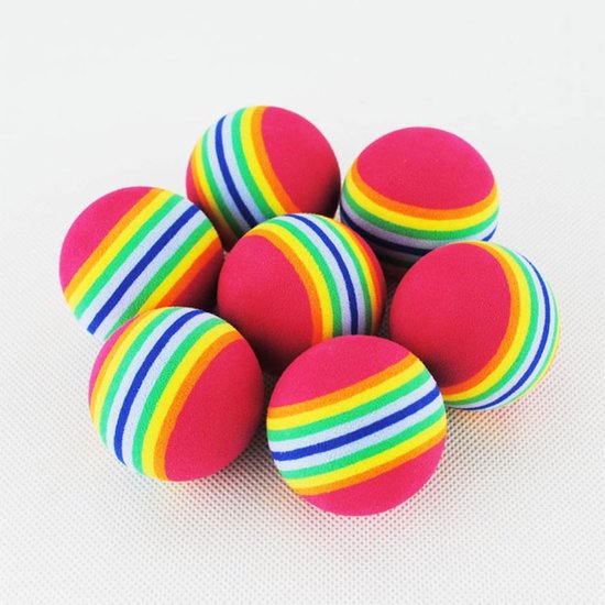 Golf Oefenballen - Trainingsballen Golf - Golf Oefenen - Lichtgewicht EVA Materiaal - 42 mm - Regenboog van GOLF — afbeelding 2