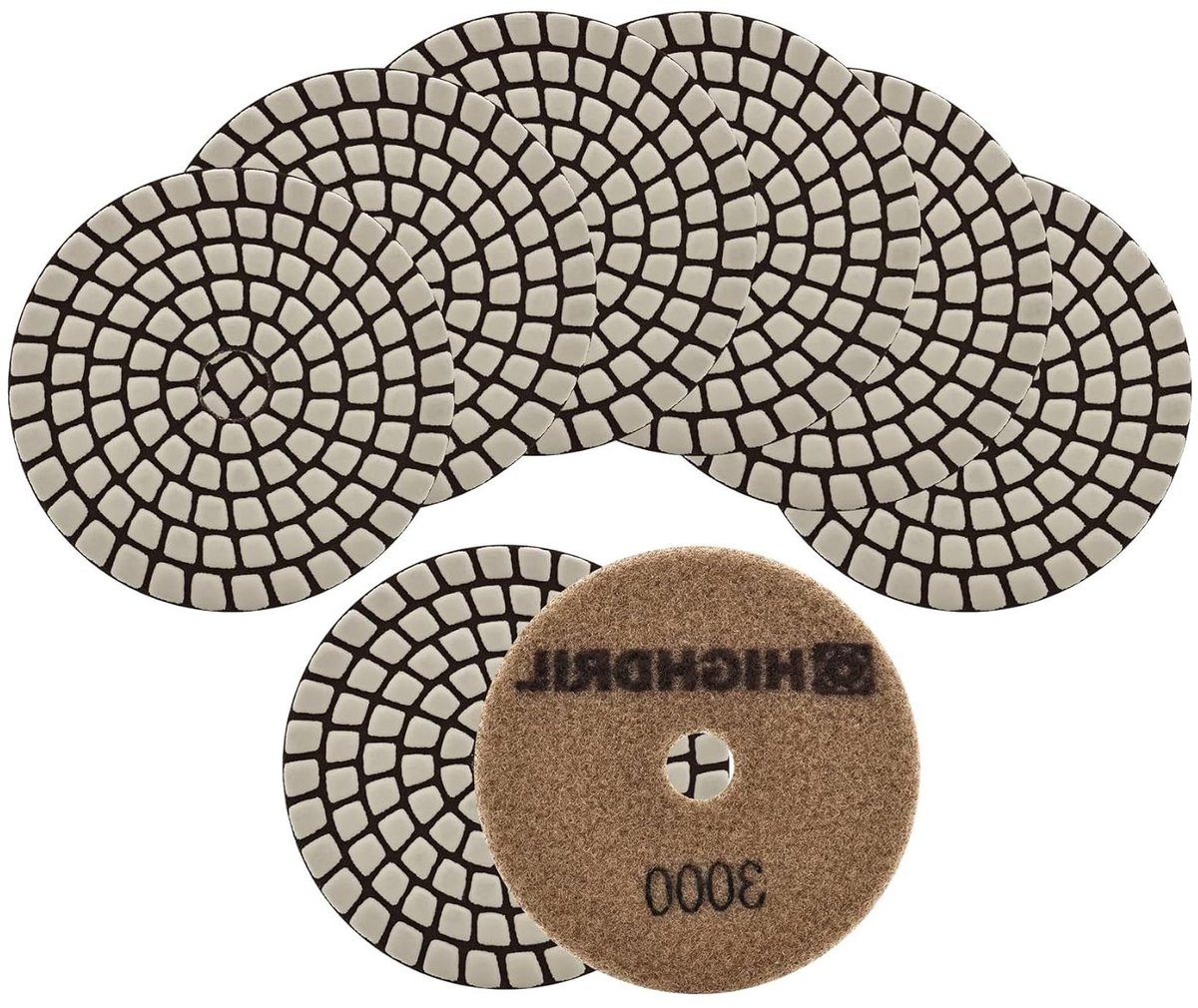 Diamant Polijstpads - Schuurpads Poetsblokken - Natuursteen Polijsten - Droog Gebruik Flexibel - 100 mm 8 stuks - Niet gespecificeerd
