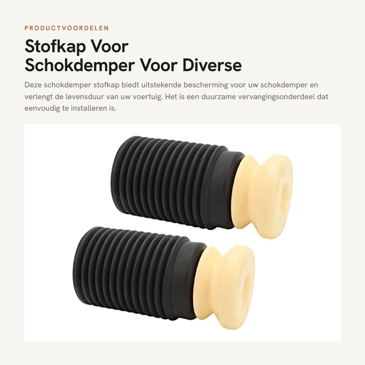Dailygoods- Schokdemper Stofkap - Vervanging voor 5 Touring (F11) - Duurzaam Rubber - Beschermhoes - Slijtagebescherming - Hoge Temperatuurbestendigheid