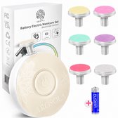 AROSOLA® Elektrische Baby Nagelvijl - Baby Manicure Set - Veilig Nageltjes Vijlen - 6 Opzetstukken - Fluisterstil - Taupe