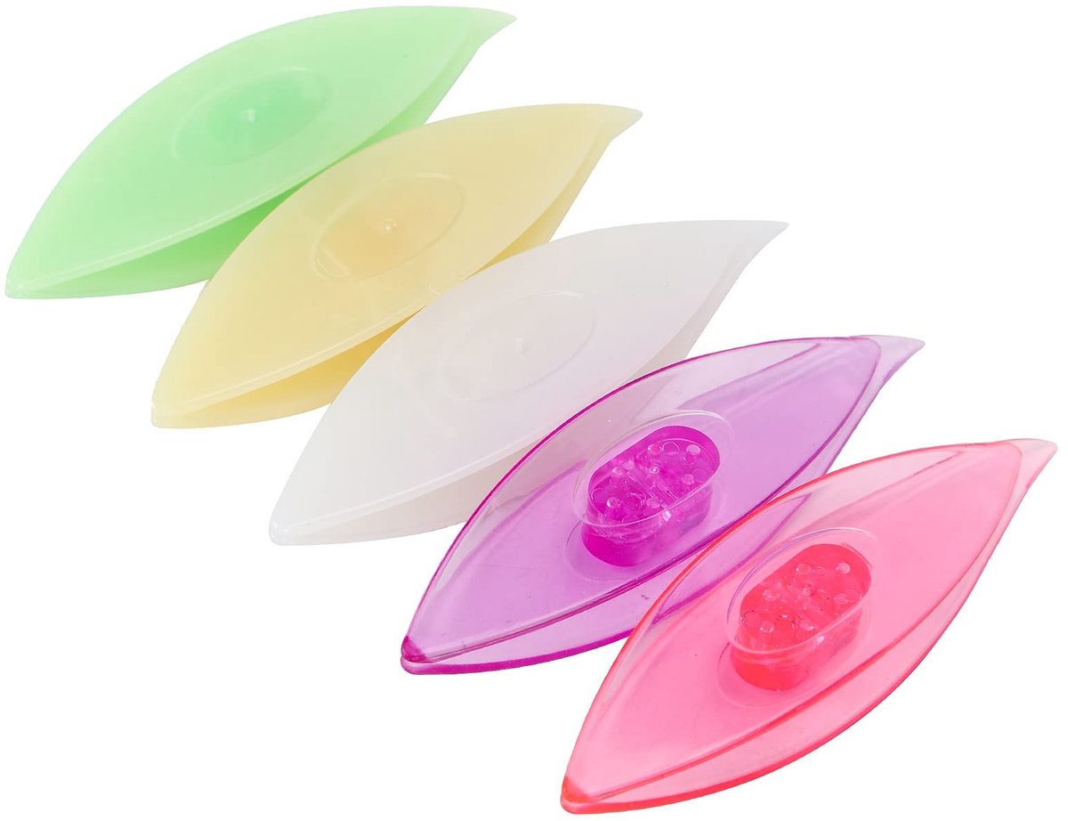 Dailygoods- Tatting Shuttle Set - 5-delige kunststof shuttles - Kantklossen - Frivolite spoeltjes - Breiwerk - Huishoudelijk gebruik - Afmetingen 8x2,3x1cm - Kantklos