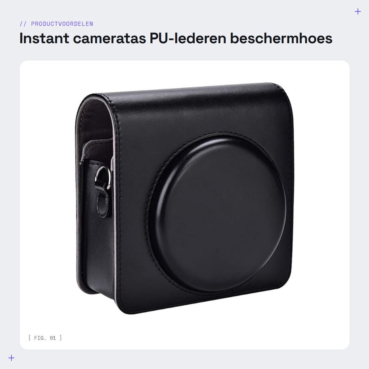 Dailygoods- Cameratas PU-leder - Schouderriem - Beschermhoes - Voor SQ6 - Lichtgewicht - Duurzaam - Camera Bag