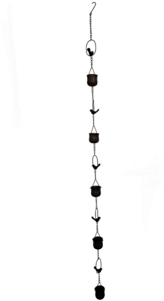Regenketting vogel brons 166 × 12 × 12 cm