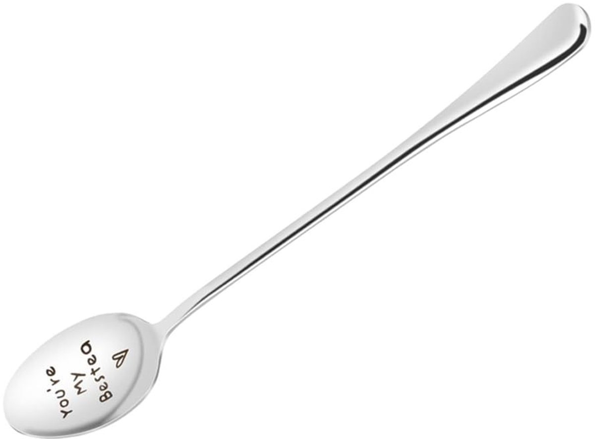 Dailygoods- Koffielepel Vriendschap - Gegraveerde Lepel - Cadeau voor Vrouwen - Verjaardagscadeau - Koffie/Thee - Uniek en Mooi Geschenk