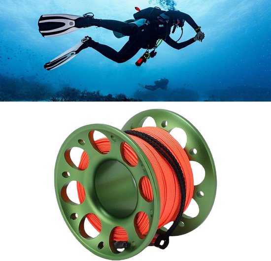 Diving Reel van Aluminium Legering met 15m Hoge Zichtbaarheid Lijn en Dubbelzijdige Klem voor Onderwateractiviteiten en Wreck Diving van Diving Reel Van — afbeelding 2