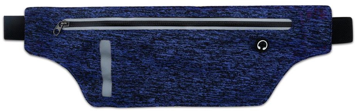 Sport fanny pack geschikt voor mobiele telefoons van 4.7 - 6.0 inch in BLAUW - Verstelbare lengte touch mobiele telefoon heuptasje mobiele telefoon tas