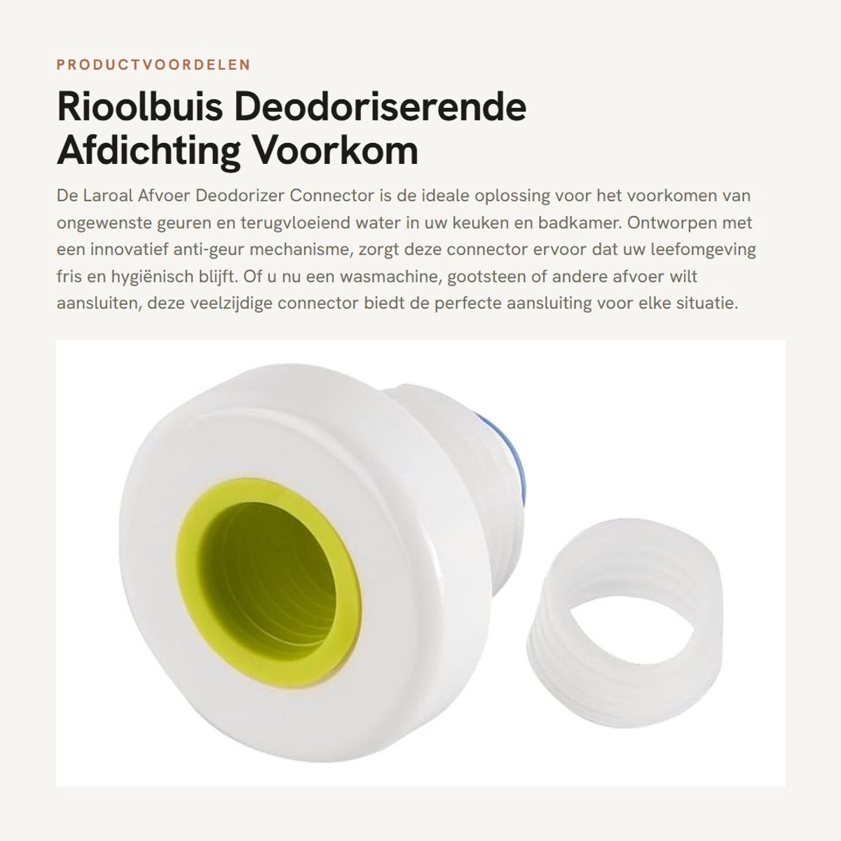 Dailygoods- Rioolslang Anti-geurontwerp - Rioolreinigingsset - Afdichting - Keuken - Badkamer - Universele compatibiliteit 30 mm - Afvoerafdichting