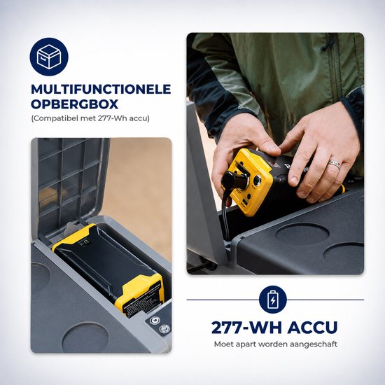 Compressor Koelbox 20L met Vriesfunctie - Elektrische Koelbox 12V/24V Grijs — afbeelding 5