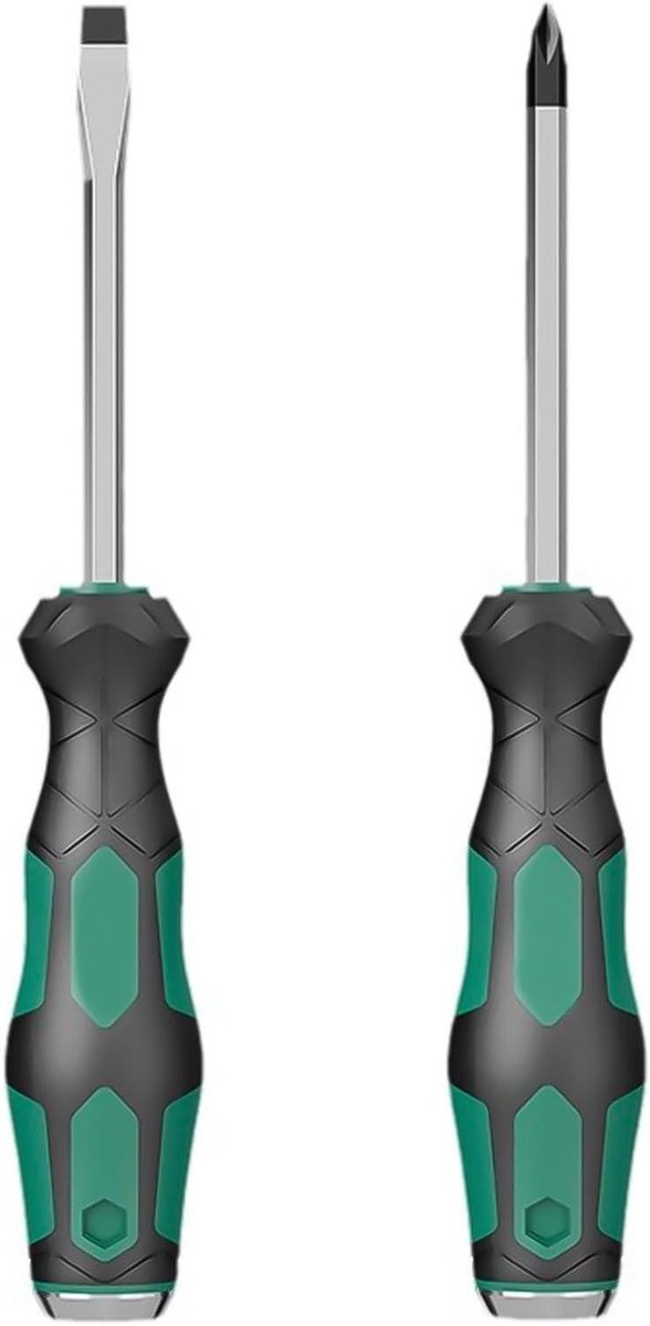 Schroevendraaier Set - Reparatie Handgereedschap - Meubels Monteren - Geïsoleerd Ontwerp - 250 mm - Grijs