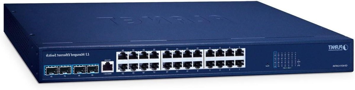 Beheerde Netwerk Switch - Netwerk Hub - Netwerkbeheer - 24 Gigabit Poorten - 4 SFP+ Uplinks - Zwart