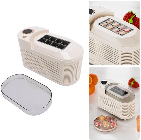 Elektrische IJsmaker - Compact Apparaat - Snelle IJsblokjes - Automatische IJsformatie - 25x18x17 cm - Zwart — afbeelding 4
