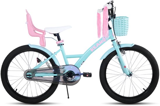 Joystar Zinnia Kinderfiets - 20 Inch - Met Mandje & Slingers - Zijwieltjes - Bel - Terugtraprem - Groente van JOYSTAR — afbeelding 4