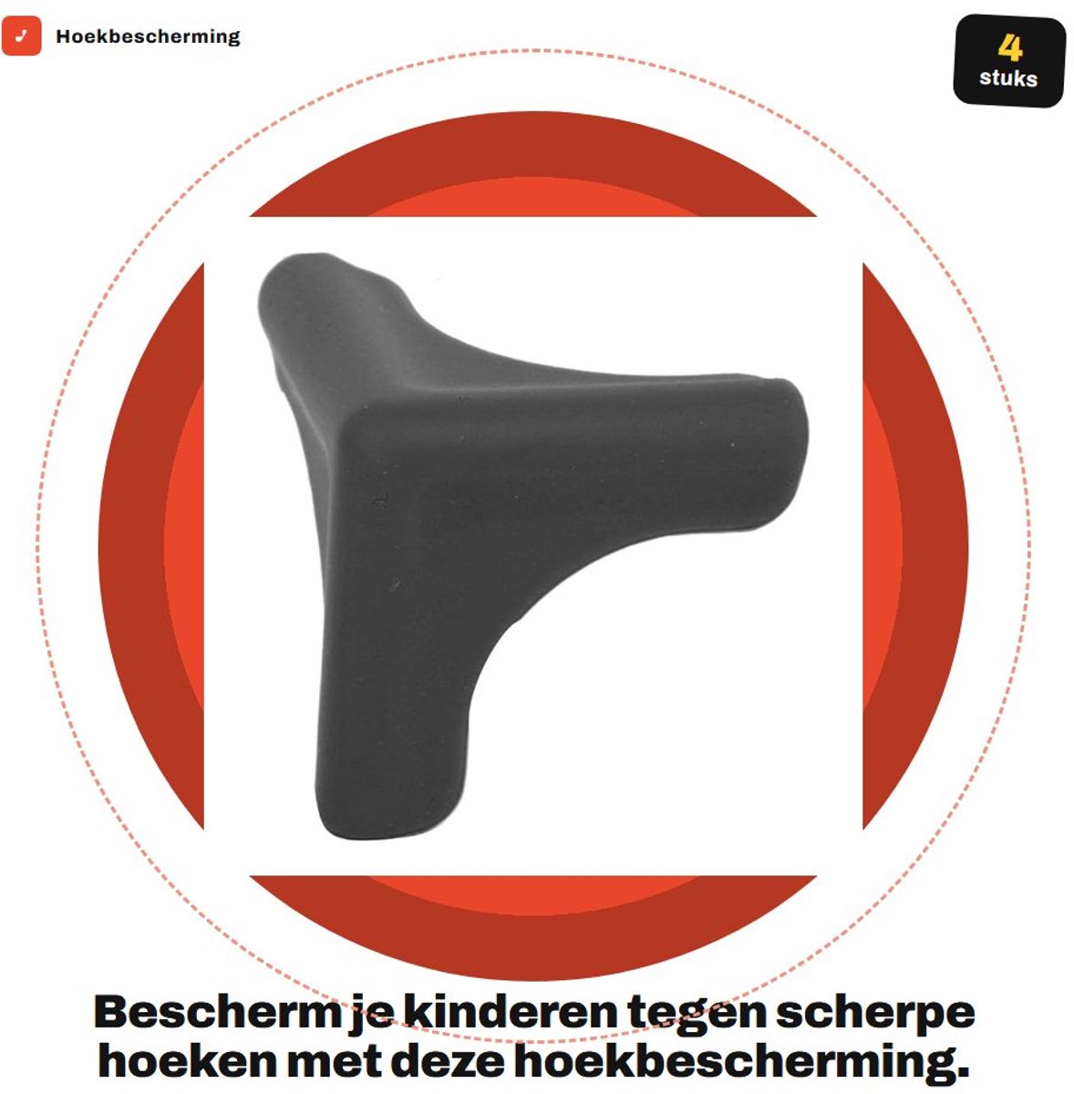 Dailygoods- Hoekbescherming 4 Stuks - Siliconen Bescherming - Anti-Collision Hoekbureaumeubilair - Kinderveiligheid - Eenvoudige Installatie - Voedingskwaliteit - Hoekbeschermer