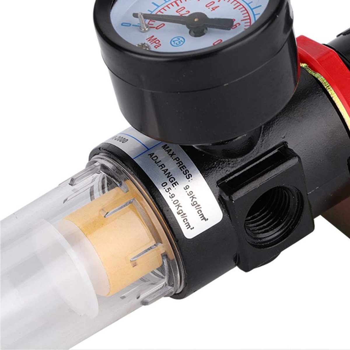 Dailygoods- Vochtval met Meetinstrument - Luchtfilterregelaar - Luchtcompressor - Condensaat Scheider - Effectieve Filtering - Voor Pneumatisch Gereedschap - Luchtfilter