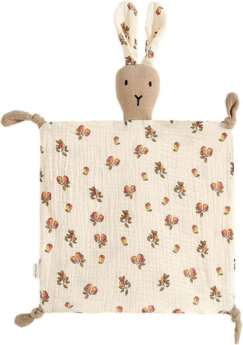Konijnen knuffeldoek - Veiligheidsdeken baby - Kalmeren baby - Zachte dubbele mousseline - 265 cm breed - Meerkleurig