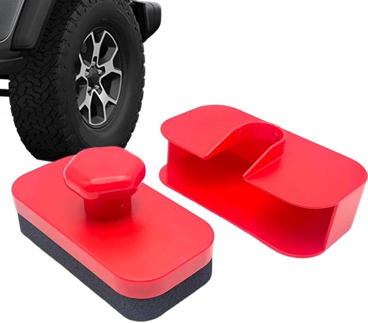 Bandenverzorging Applicator - Banden spons wielborstel - Auto onderhoud - Met stofkap ontwerp - 20 x 10 x 10 cm