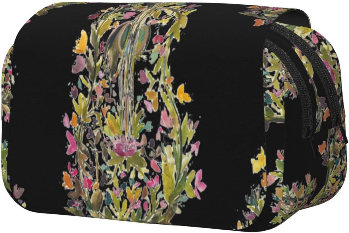 Potlood Etui - Briefpapier Tas Organizer - Schoolbenodigdheden Opbergen - Dubbellaags Clamshell Ontwerp - 20 x 11 x 10 cm