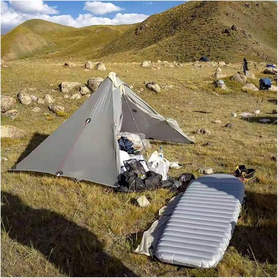 Camping Slaapmat - Luchtbed Matras - Kamperen Buiten - Lichtgewicht Compact - 190 cm - Blauw van Camping — afbeelding 3