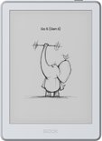 De BOOX Go 6 (Gen II) e-reader in grijs met een stripfdeksel en een tekening van een olifant.