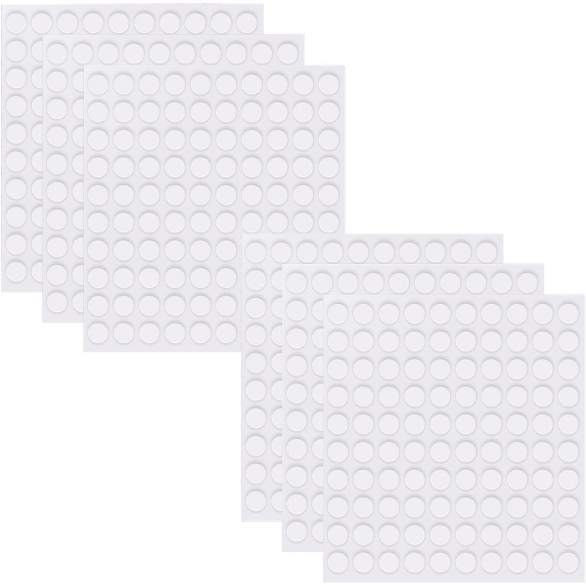 Dailygoods- Lijmstippen 600 stuks - Mini Verwijderbaar - Dubbelzijdig - Zelfklevend - Knutselwerkjes - 6 mm Diameter - Plakstrips