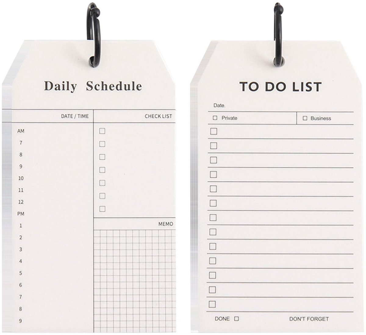 Dailygoods- Notitieblok 104 Vellen - Multifunctioneel Kladblok - Draagbaar Memo - To Do Lijst - 8 x 14 cm - Gesp voor Notities - Notitieboek