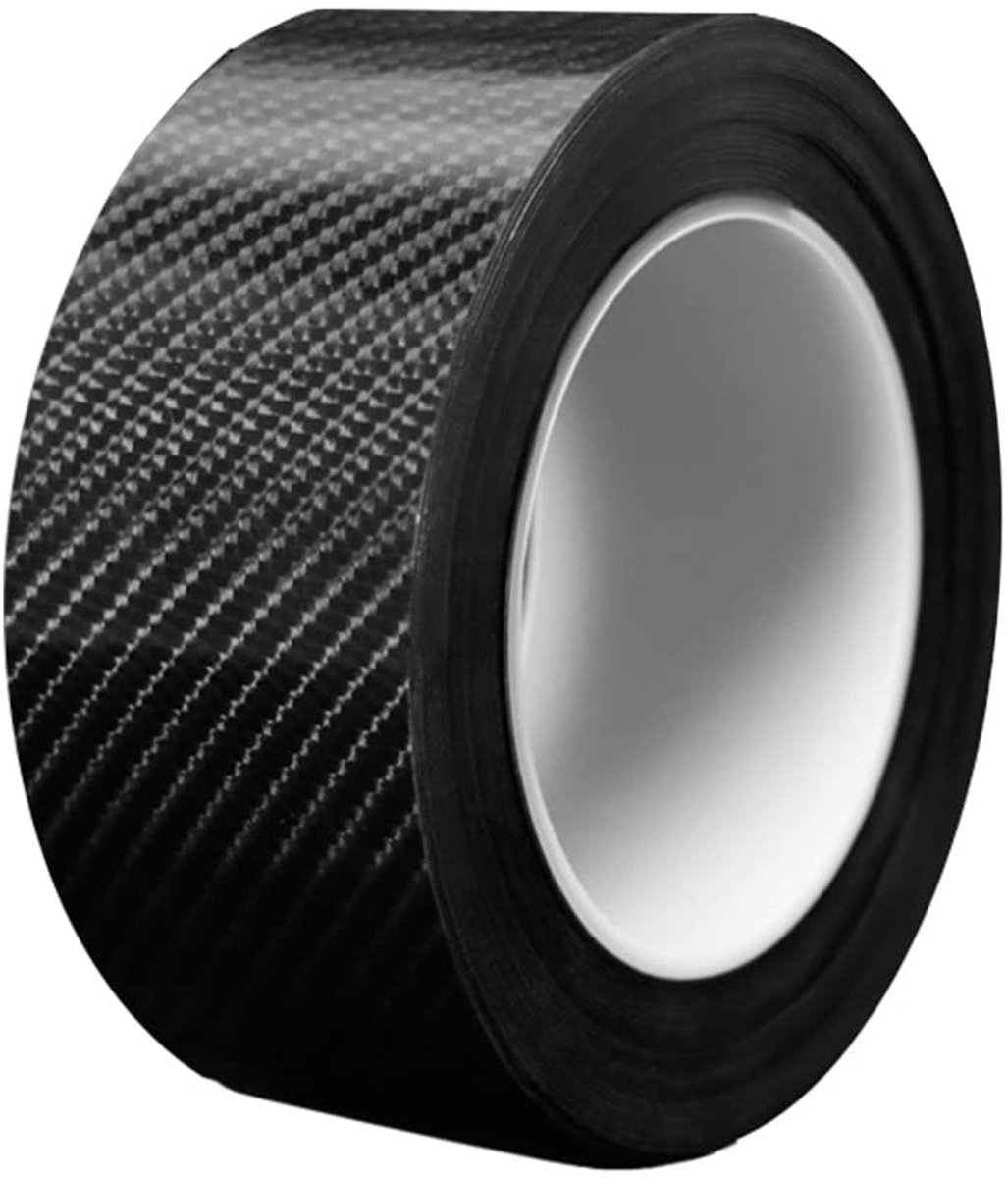 Dailygoods- Deurrandbescherming 3 cm x 3 m - Universele Autolakbeschermingsfolie - Koolstofvezelstrepen - Anti-kras Beschermfolie - Schokbestendig - Duurzaam Materiaal - Autolakbescherming