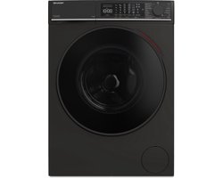 Sharp ESNL014CBA2BE - wasmachine - 10 kg - 1400 rpm - energie label A - WIFI - automatisch doseren - mat zwart