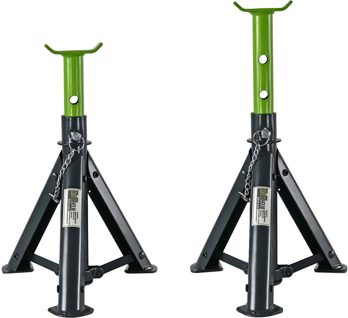 TRUTZHOLM Assteunen Set van 2 - Inklapbare Steunbokken 2 Ton - Heavy Duty Kriksteunen Auto Opvouwbaar Werkplaats 245-370mm