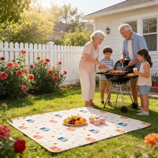Buitendeken Mat - Wandelmat Opvouwbaar - Outdoor Activiteiten - Vochtbarrière - 200 x 150 cm - A — afbeelding 4