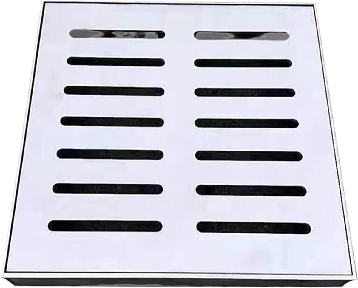 Drainage Rooster - Afvoer Cover - Buiten Watermanagement - Roestvrij Staal - 25x25x3cm - Zilverkleurig