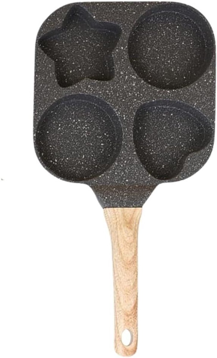 Pannenkoekenpan - Ontbijtpan - Lekkere maaltijden maken - Anti-aanbaklaag - 19 cm - Zwart