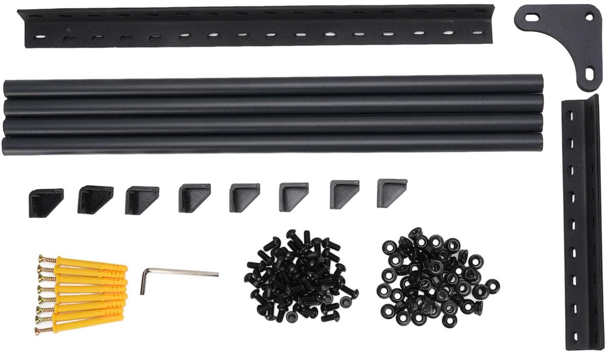 Dailygoods- Filament Opslagrek Aluminium Legering - Wall Mount - Organizer voor 12 Rollen - Geschikt voor 200 mm Spoelen - Eenvoudige Montage - Maximaal 1 kg per Rol - Filamenthouder
